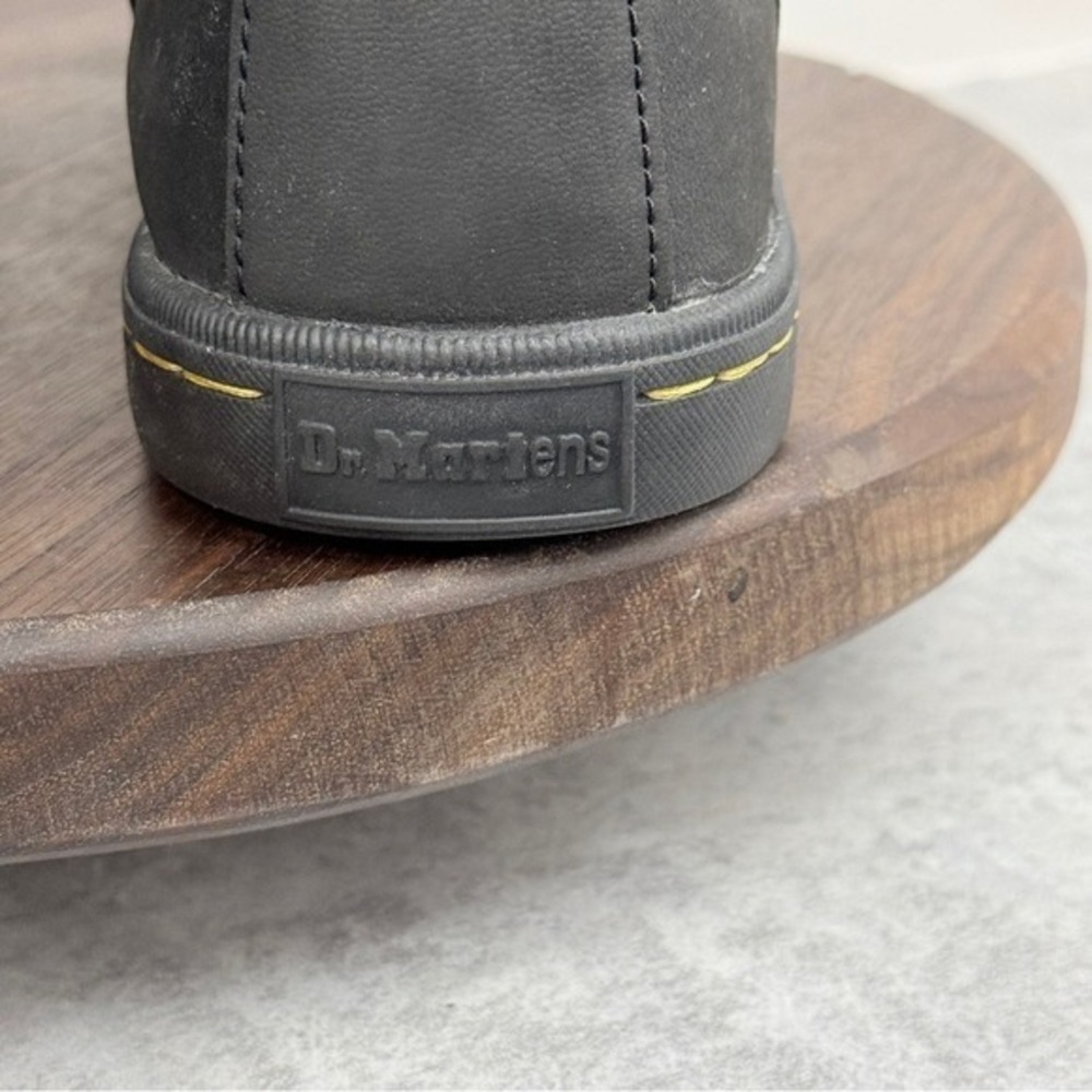 Dr. Martens Sheridans / Black High-Top Lace Sneakers with Yellow Stitching - Picture 14 of 16